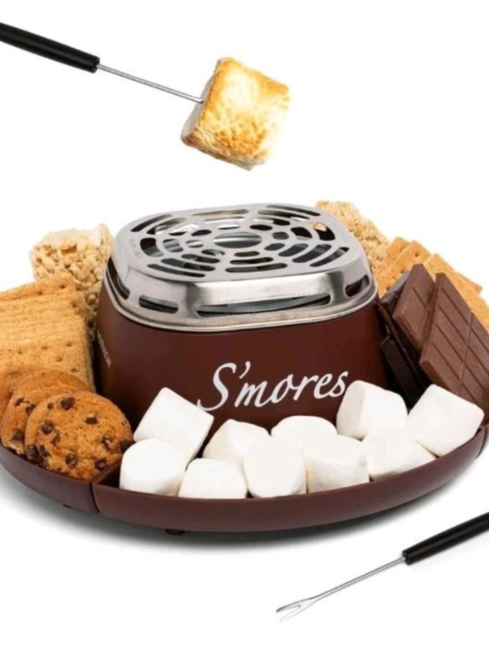 Nostalgia SMM200 Indoor Electric Stainless Steel S'mores Maker